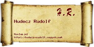 Hudecz Rudolf névjegykártya