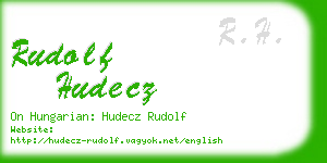 rudolf hudecz business card